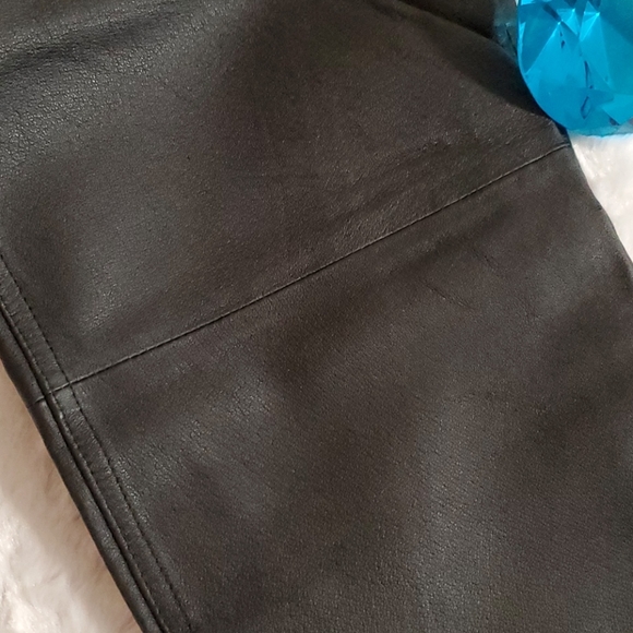 STYLEWORKS 100% black leather lined pants sz.8 pockets - Picture 9 of 13